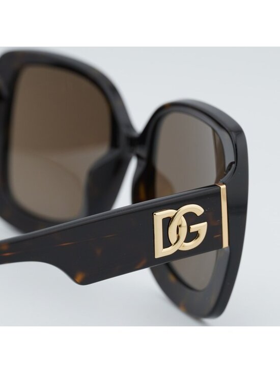 Dolce & Gabbana DG4513 502/73 Sunglasses Havana Square Frame, Brown Lenses main image 7
